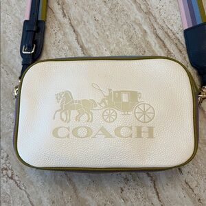Coach Jes Crossbody Bag in Color Block Soft Pebbled Leather